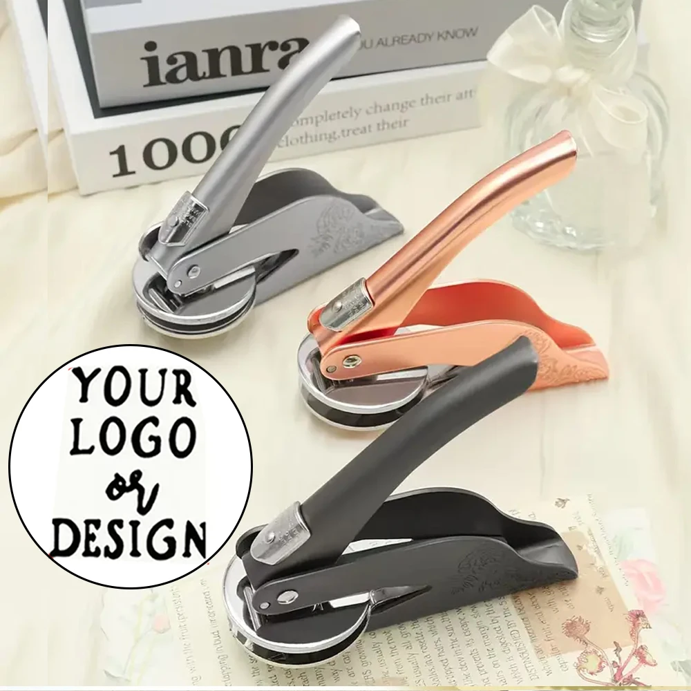 Benutzerdefinierte Embosser Stempel LOGO DIY personalisierte Buch Embosser Siegel für Brief Kopf Hochzeit Umschlag Abschluss Hand Embosser