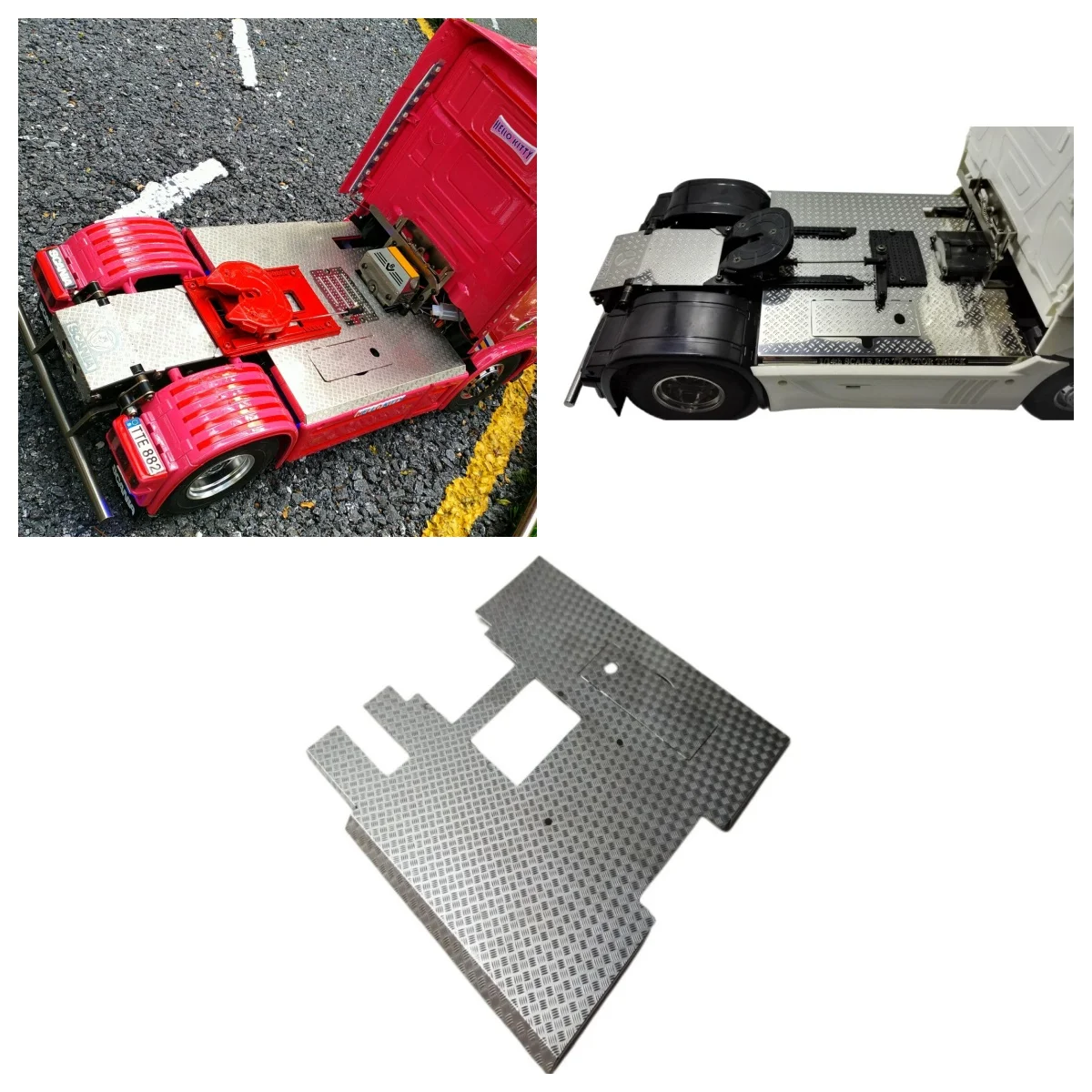 

Металлическая противоскользящая декоративная доска для радиоуправляемой модели грузовика Tamiya 1/14 Scania R470 56318, запчасти для тюнинга