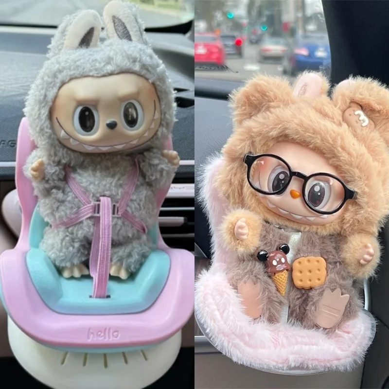 مقعد سلامة دمية السيارة لكرسي كرتوني 17 سنتيمتر نموذج مقعد السيارة منفذ ديكور لدمية اكسسوارات الديكور التصميم الداخلي للسيارة