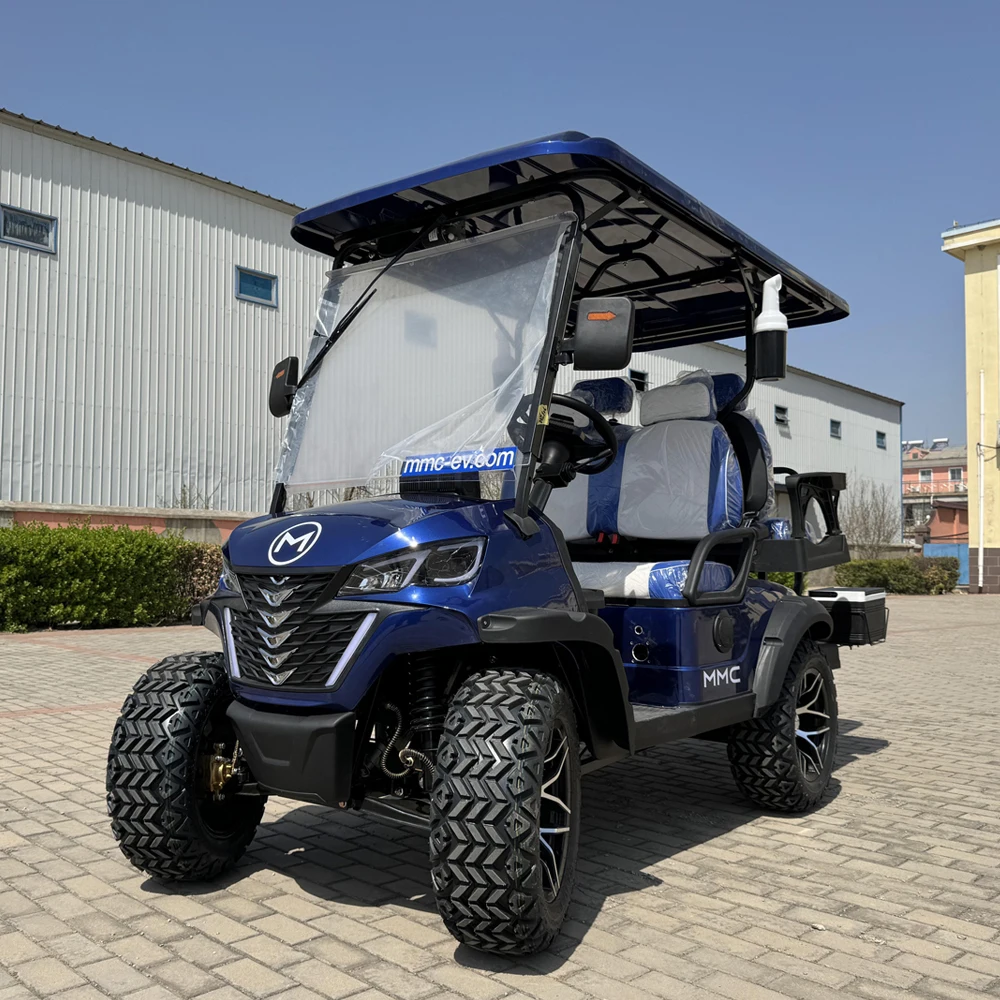 Four Wheel 2 4 6 Seats Electric Scooter Adults Sightseeing Patrol Leisure Travel 4 Seat Golf Cart With Bluetooth Speakers