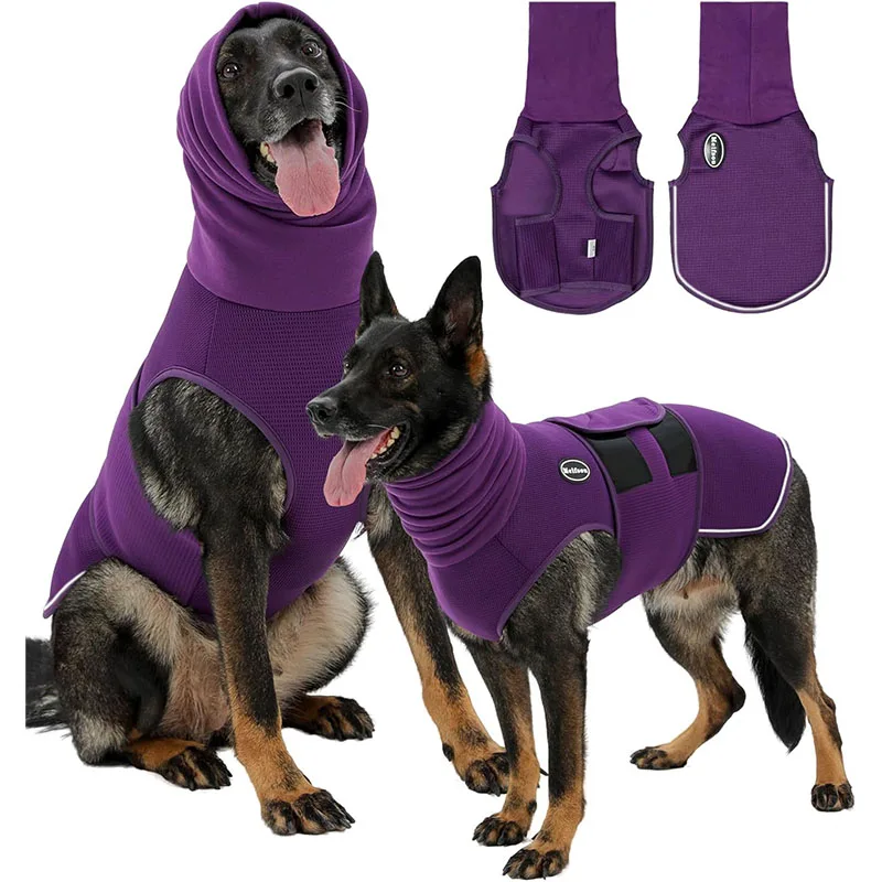 

Hot Sale Dog Anxiety Calming Jacket Thunder Calming Shirt Post-Neuter Recovery Vest Multi-Function Headgear For Small Medium Dog