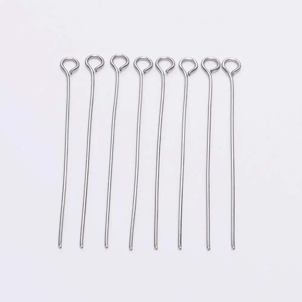 

100pcs Stainless steel Eye Head Pins Metal Eye Pins For Jewelry Making Findings Diy Earrings Pendant Jewelry Pins Supplies 2030