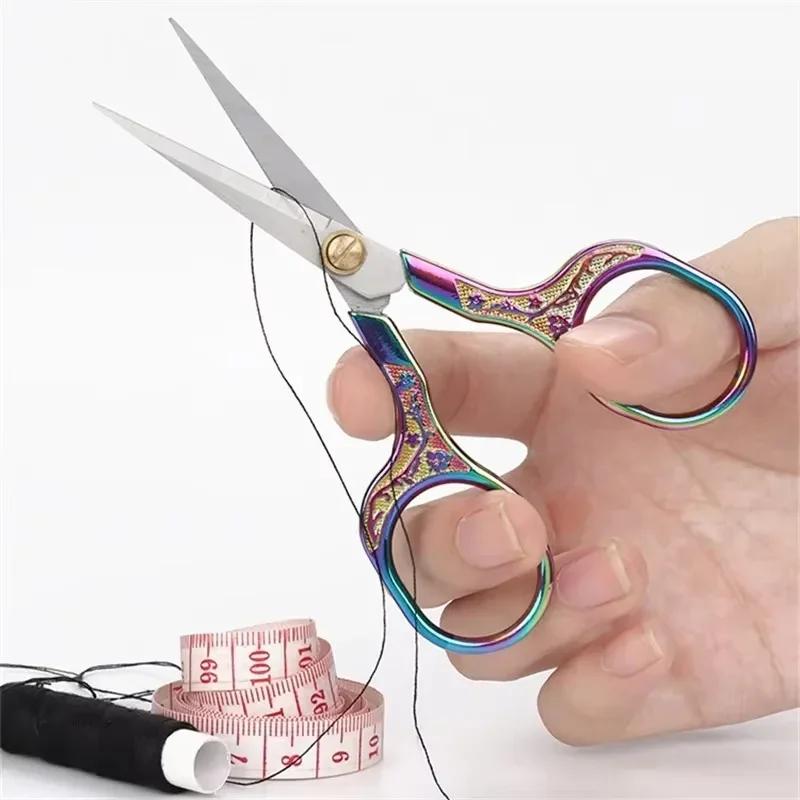 1PC Stainless Steel Vintage Scissors Sewing Grooming Fishing Cutter DIY Embroidery Cross-stitch Yarn Thread Tools Shears