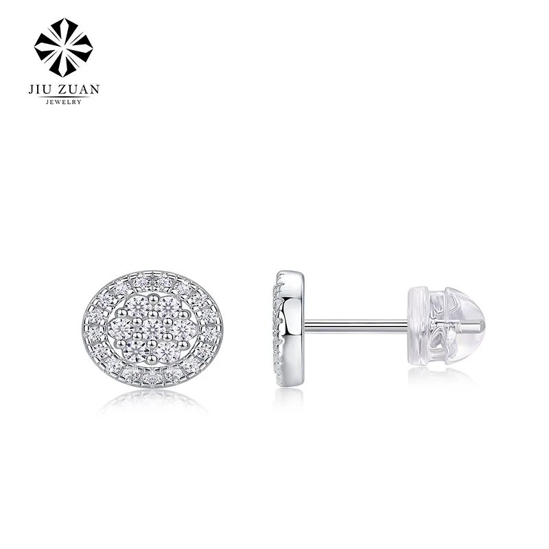 

Серьги-гвоздики из серебра 925 пробы с муассанитом, идеально подходят для свадеб, дней рождения, юбилеев, Нового года, подарков на день матери.