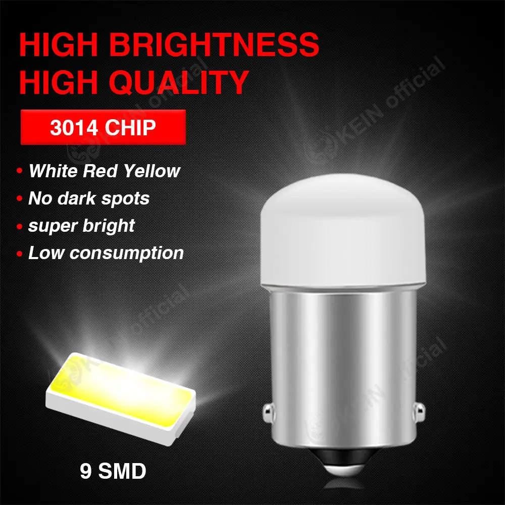 KEIN P21W BA15S BAY15D 1157 P21/5W 1156 Led Bulb R5W R10W Strobe Flash Brake Reverse Signal Lamp Truck Car Parking Light 12V 24V