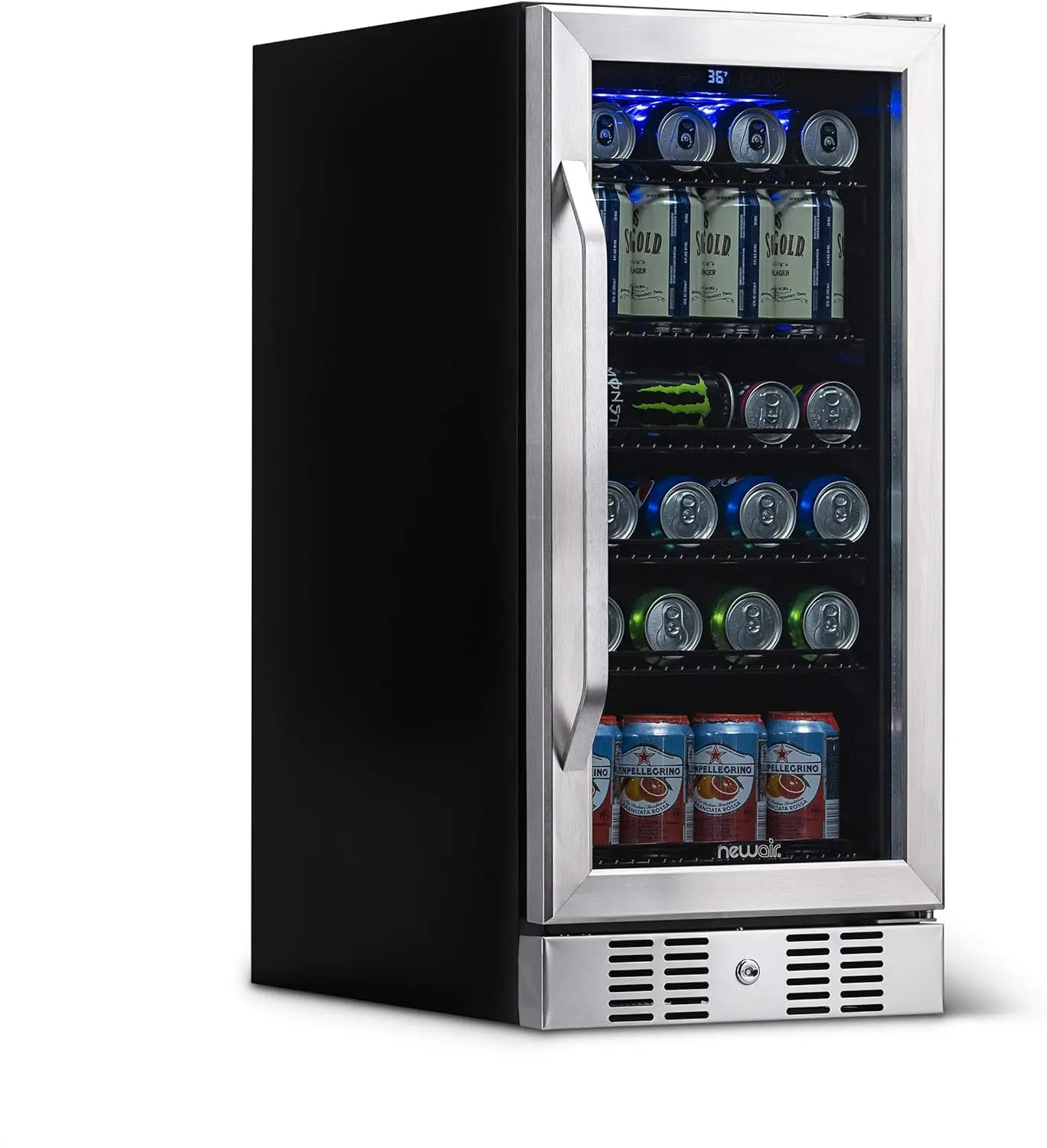 Beverage Refrigerator Cooler with 96 Can Capacity - Built-in Mini Bar Beer Fridge for Bedroom, Dorm, Office - Small Refri