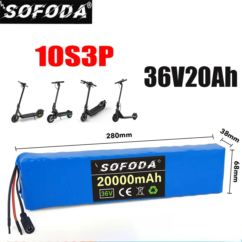 

10S3P 36V 20Ah 18650 Rechargeable Lithium Battery Pack 1000W Power Modified Bicycle electric scooter Vehicle with BMS