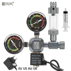 ZRDR Aquarium CO2 Regulator Magnetic Solenoid Kit Check Valve Fish Tank Accessories CO2 Control System Reactor Generator Set