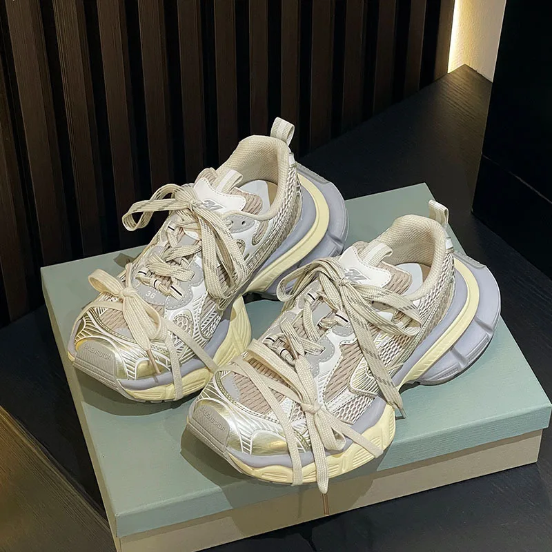 2025 جديد أبي أحذية أحذية رجالية ونسائية سميكة سوليد الارتفاع رفع أحذية رياضية خمر عادية #1