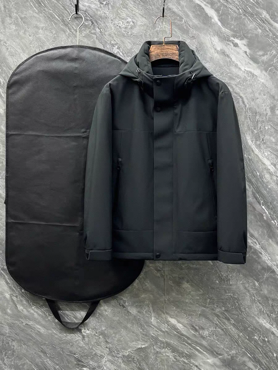 سترة LP Italian 25aw 90 White Duck Down بغطاء للرأس #5