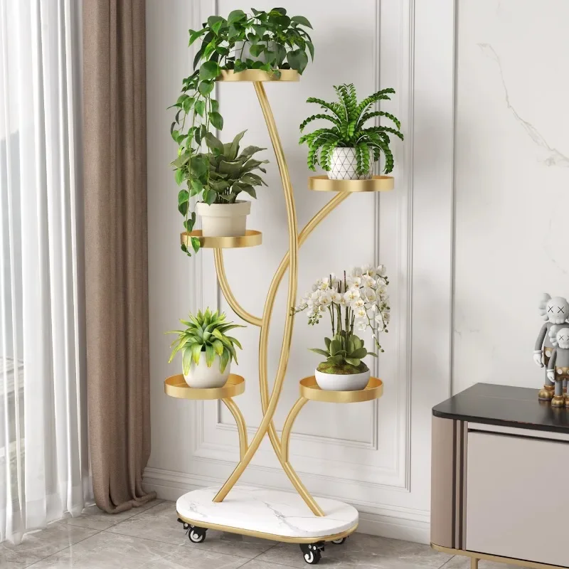 

Flower stand living room 2025 new light luxury high-end indoor shelf balcony succulent special flower pot display
