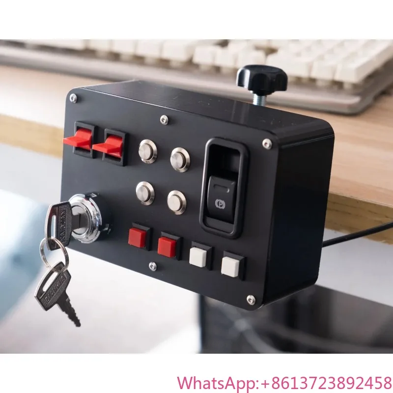 

Racing Game Simulation Central Control Box with PETG 3D-printed Shell for Car and Truck Simulator Games Support USB