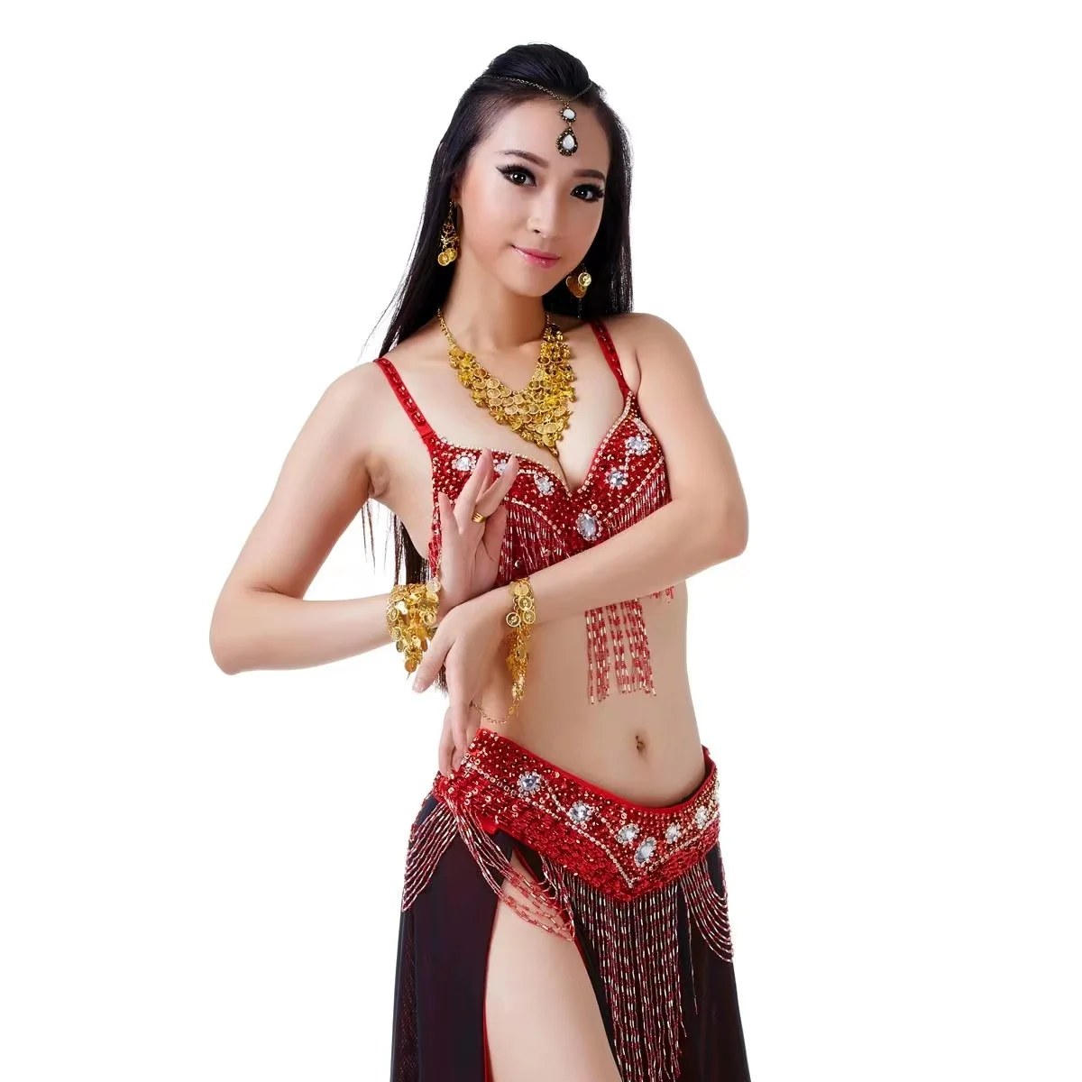 

Special Customizable Hand Beaded Oriental Belly Dance Costumes Bra Belt Belly dance wear festival outfit women Women's costume