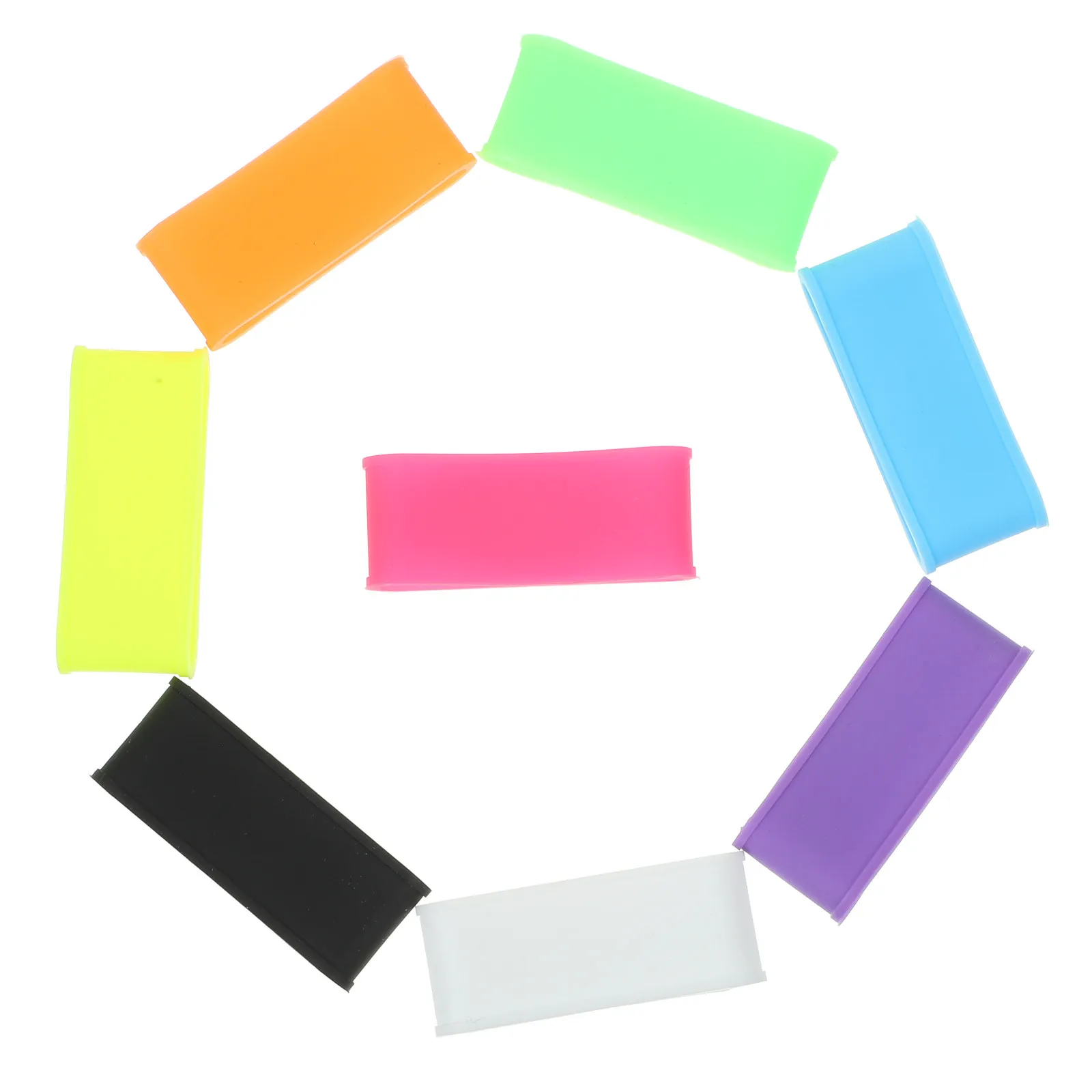 16Pcs Convenient Replaceable Racket Grip Rings Thin Flexible Silicone Non-Skid Overgrip Locking Bands for Tennis Badminton