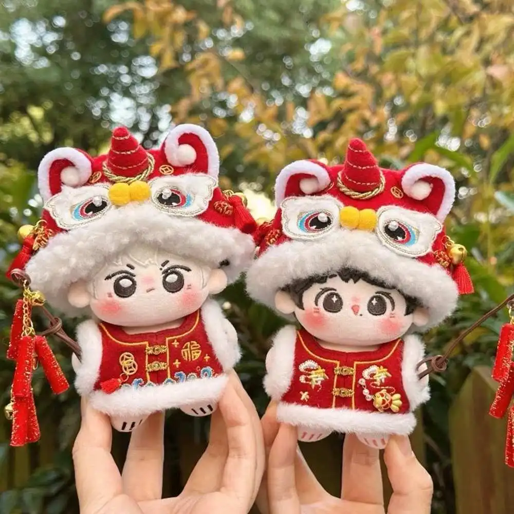 ชุดตุ๊กตาผ้าฝ้ายแบบดั้งเดิมสำหรับตรุษจีน ขนาด 10 ซม. ชุดตุ๊กตาปลาดาว อุปกรณ์แต่งตัวตุ๊กตา ของขวัญ