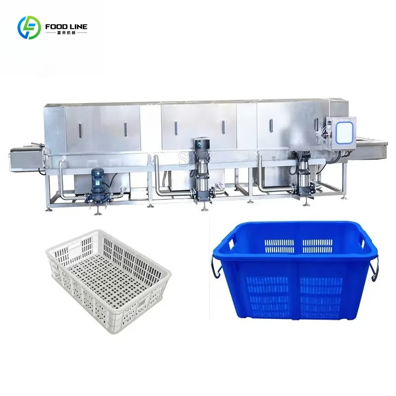 Commercial Grade Basket Tray Cleaner, High-Efficiency Automatic Washing Machine with Drying System