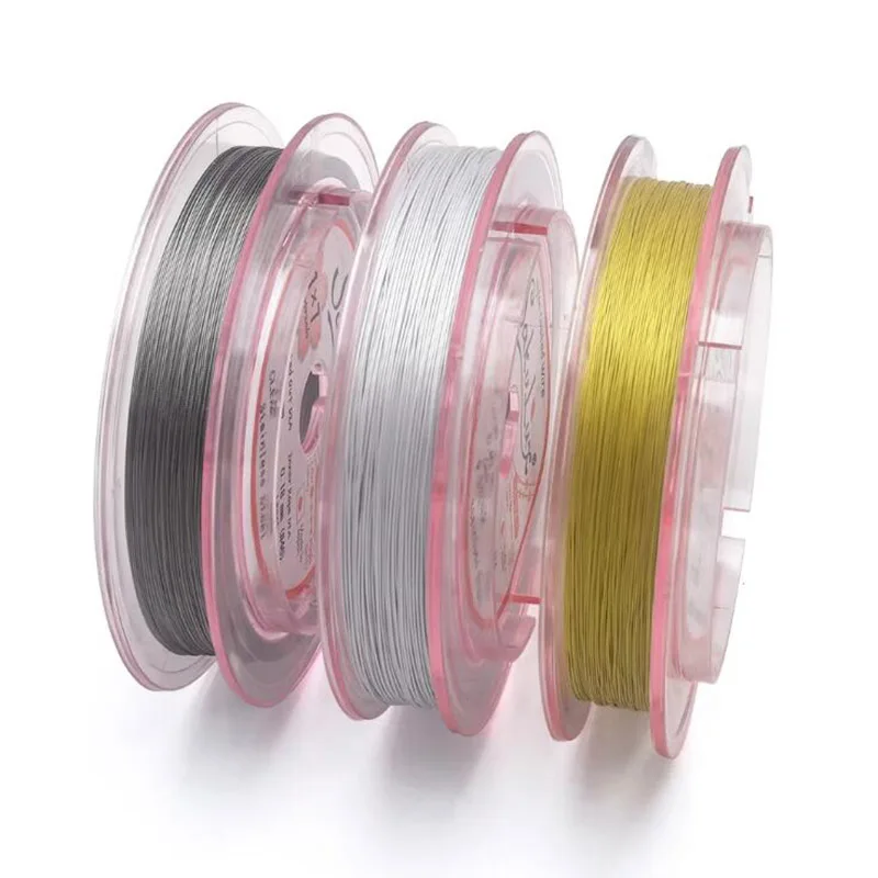 5M/roll 7-Strand Bead String Wire Nylon Coated Stainless Steel Wire for Necklace Bracelet Beading Craft Work 0.3/0.4mm