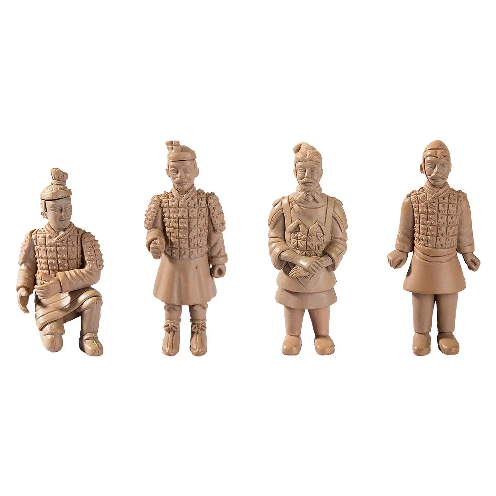 Mini Terra Cotta Statues Figurine Set of 9 Handcrafted PVC Sculpture for Desk Shelf Table Decoration Collectible Gift