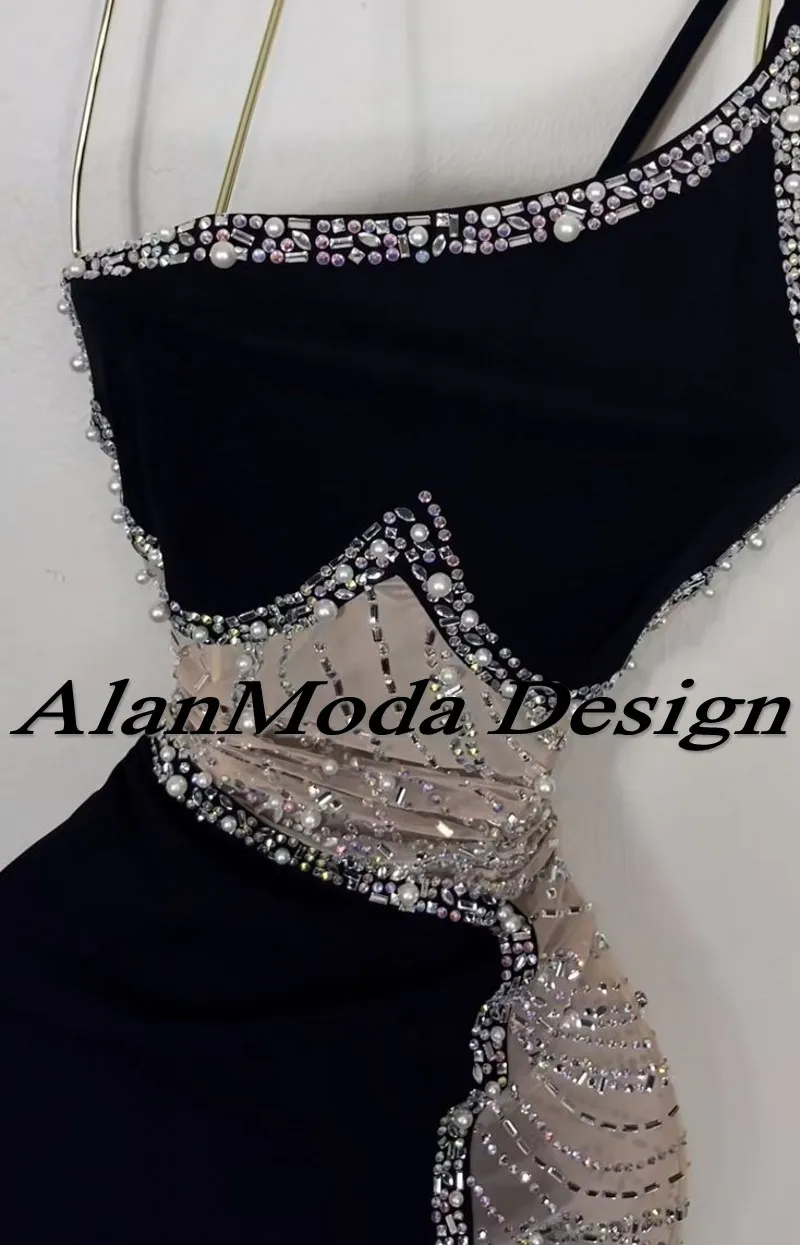 Little Black Dress For Women Beading Birthday Dresses 2024 Customized Luxury Short Prom Gowns Mini Cocktail Party Wear