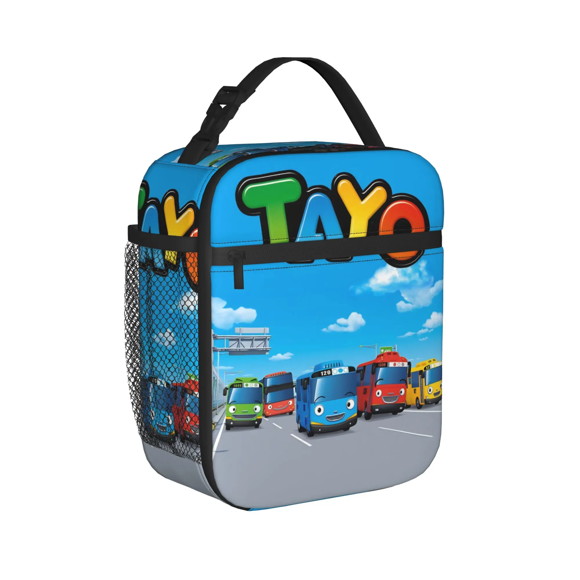 Insulated Lunch Bag Tayo The Little Bus  Merch  Lunch Food Box Ins Style Thermal Cooler Bento Box For Outdoor