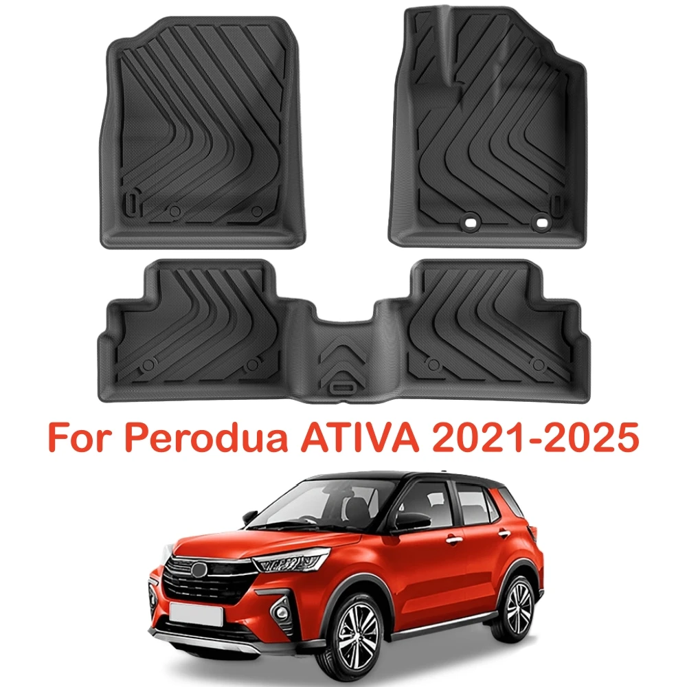 Für Perodua ATIVA RHD 2021-2025 TPE Autofußmatten Allwetter-TPE-Fußmatten Geruchlose Fußmatten Rechtslenker GAS Malaysia – Detail 1