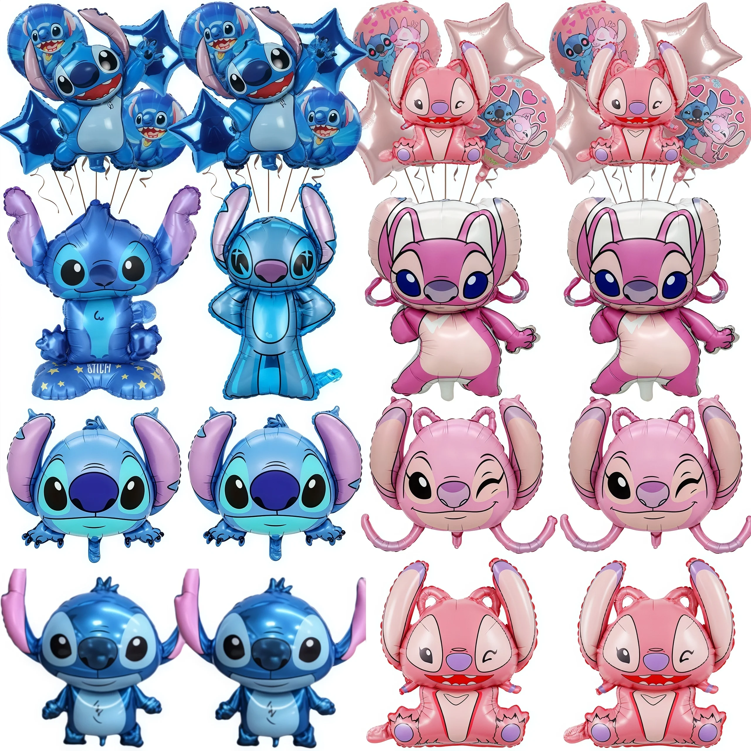 Nuevo juego de globos de fiesta Lilo y Stitch, bonitos globos de película de aluminio con puntadas para niños y niñas, recuerdos de fiesta de cumpleaños, regalos para Baby Shower