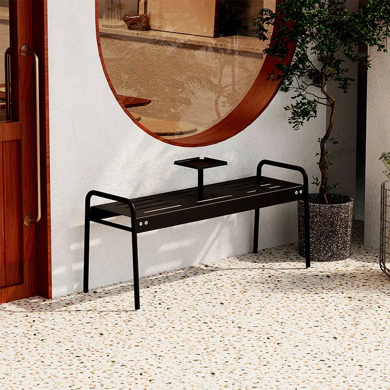 Outdoor Bench Park Bench Milk Tea Coffee Shop Gym Rest Stool Shopping Mall Iron Seat Chair