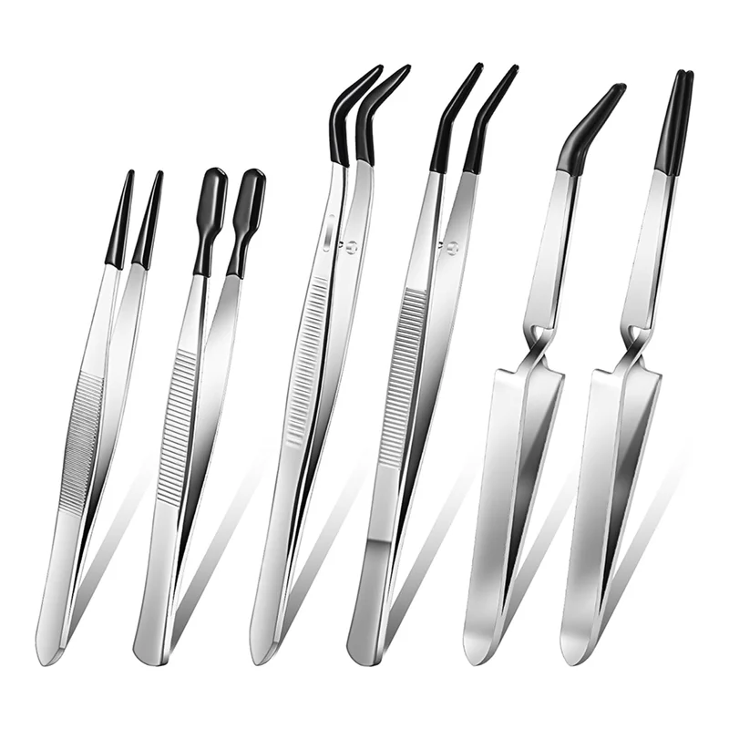 

6 шт. резиновые пинцеты для поделок, штампы для ювелирных изделий из бисера-A05I