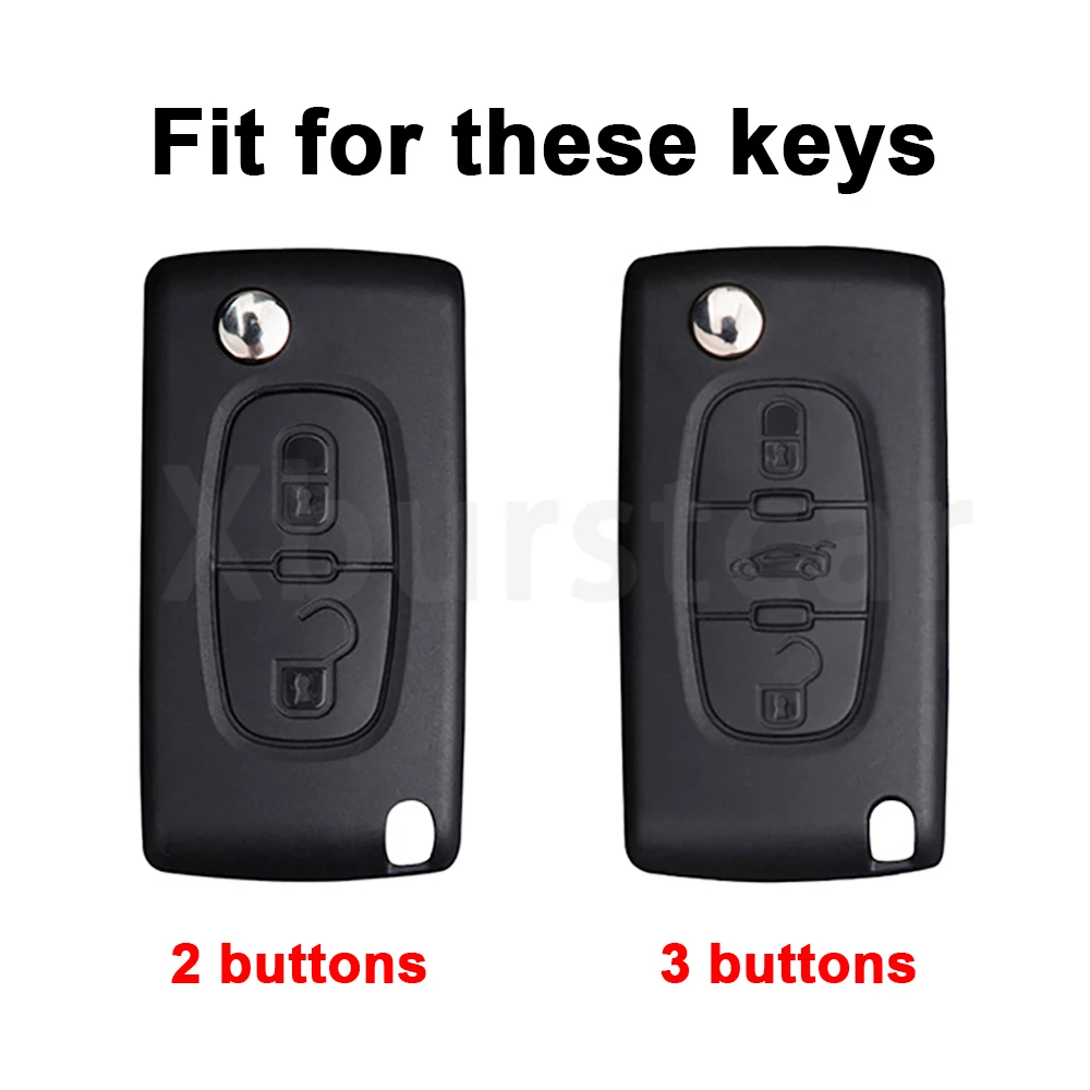 Fashion TPU Car Key Case Cover For Peugeot 308 407 607 807 207 307 For Citroen C2 C3 C4 C5 C6 Xsara Berlingo Keyless Fob Shell
