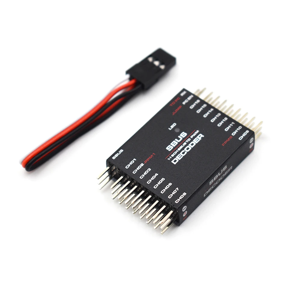 

SBUS to 16CH PWM Converter SBUS to PWM/PPM Decoders Two Way PPM Support Conversion for Futaba Orange Frsky SBUS Signals