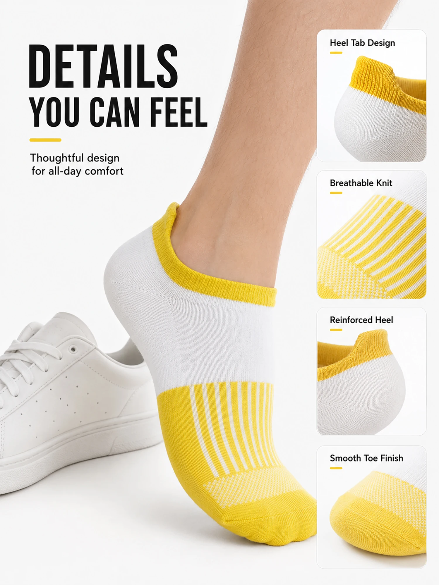 1/4/6 paires de chaussettes à blocs de couleurs pour femmes, chaussettes d'été respirantes en coton rembourré, coupe basse, pour sport, course à pied, antidérapantes, évacuant l'humidité