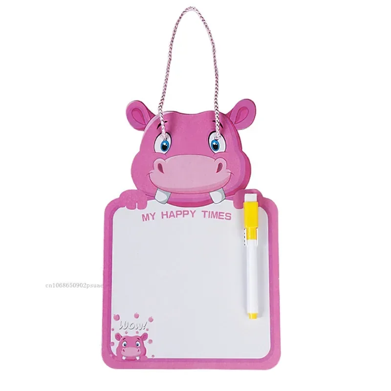 Cartoon Erasable Drawing Board Double-sided Writing Graffiti Drawing Board Cute Animal Shapes Writing Pad Toys 1pcs