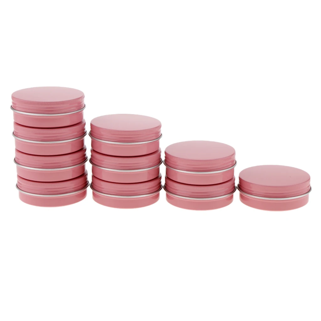 Set Van 10 Ronde Aluminium Lippenbalsemcontainers-60Ml Capaciteit