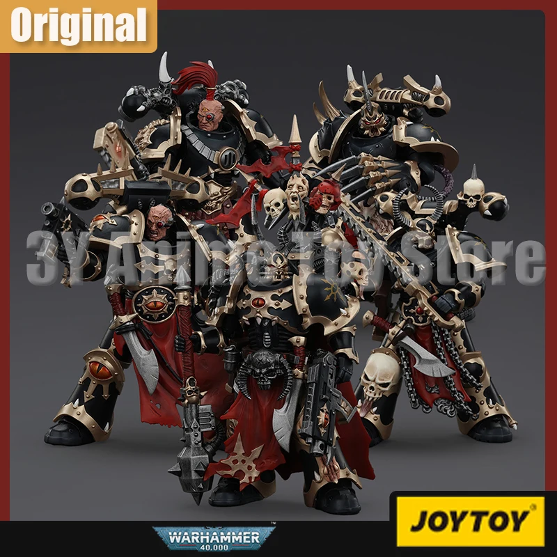 JOYTOY Warhammer 40k 1/18 Action Figure Chaos Space Marines Black Legion Chosen Champion Model Collection Desk Decor Toys Gifts