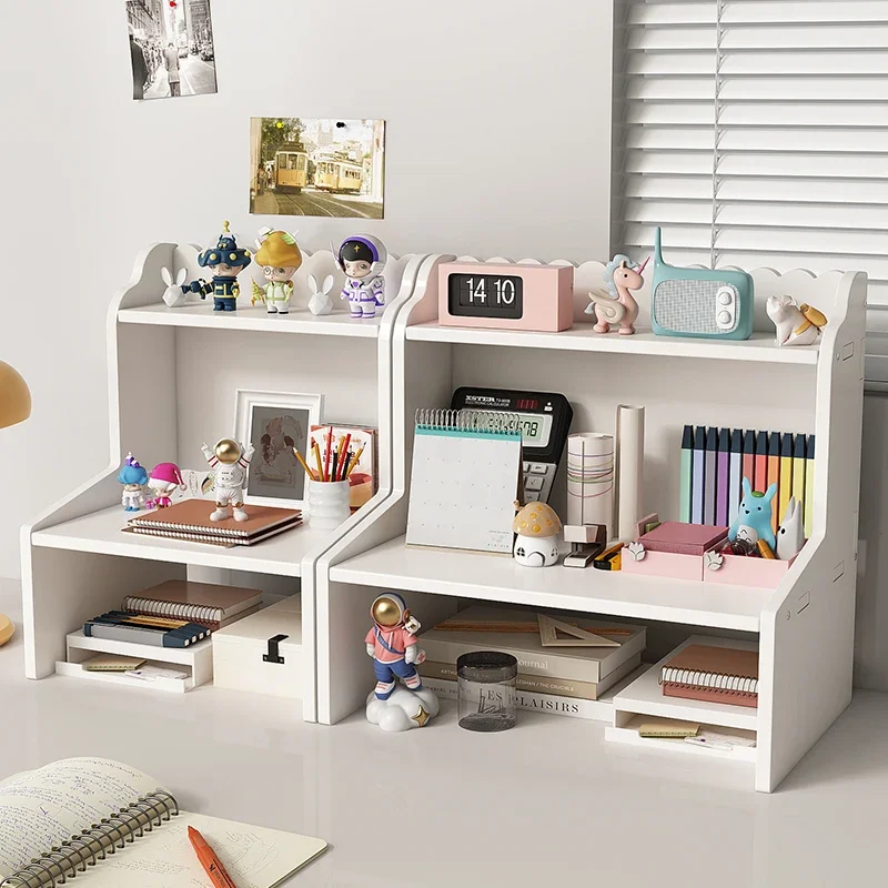 Desktop Storage Rack Multi Story Shelving Elevating Bracket Desk Cosmetics Office Student Dormitory  Holders Desk Accessories