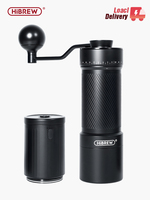 HiBREW Manual Coffee Grinder Electeic 2 in 1 Portable 40MM Titanium Burr Mill for Espresso Pour Over Americano Coffee Maker G4C
