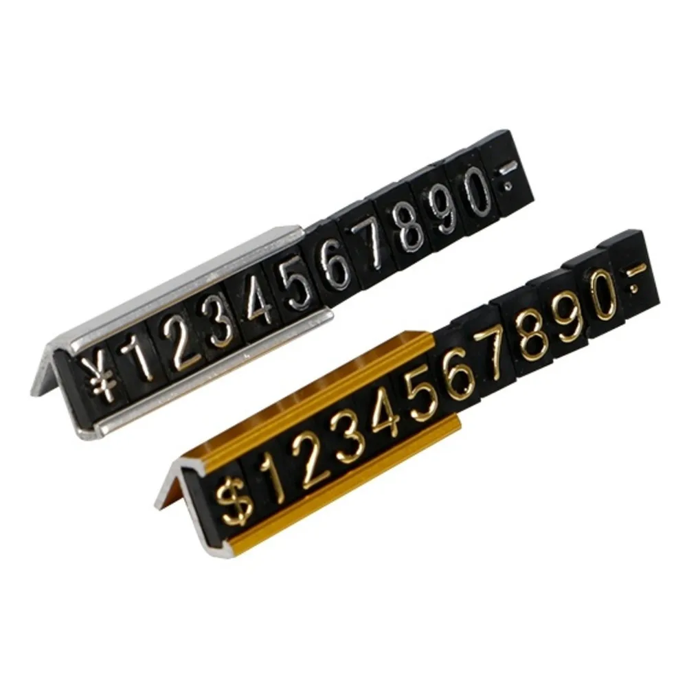 Mini Metal Base Frame Combined Letter Price Indicator Pricing Cube Adjustable Showcase Stand Tags Label