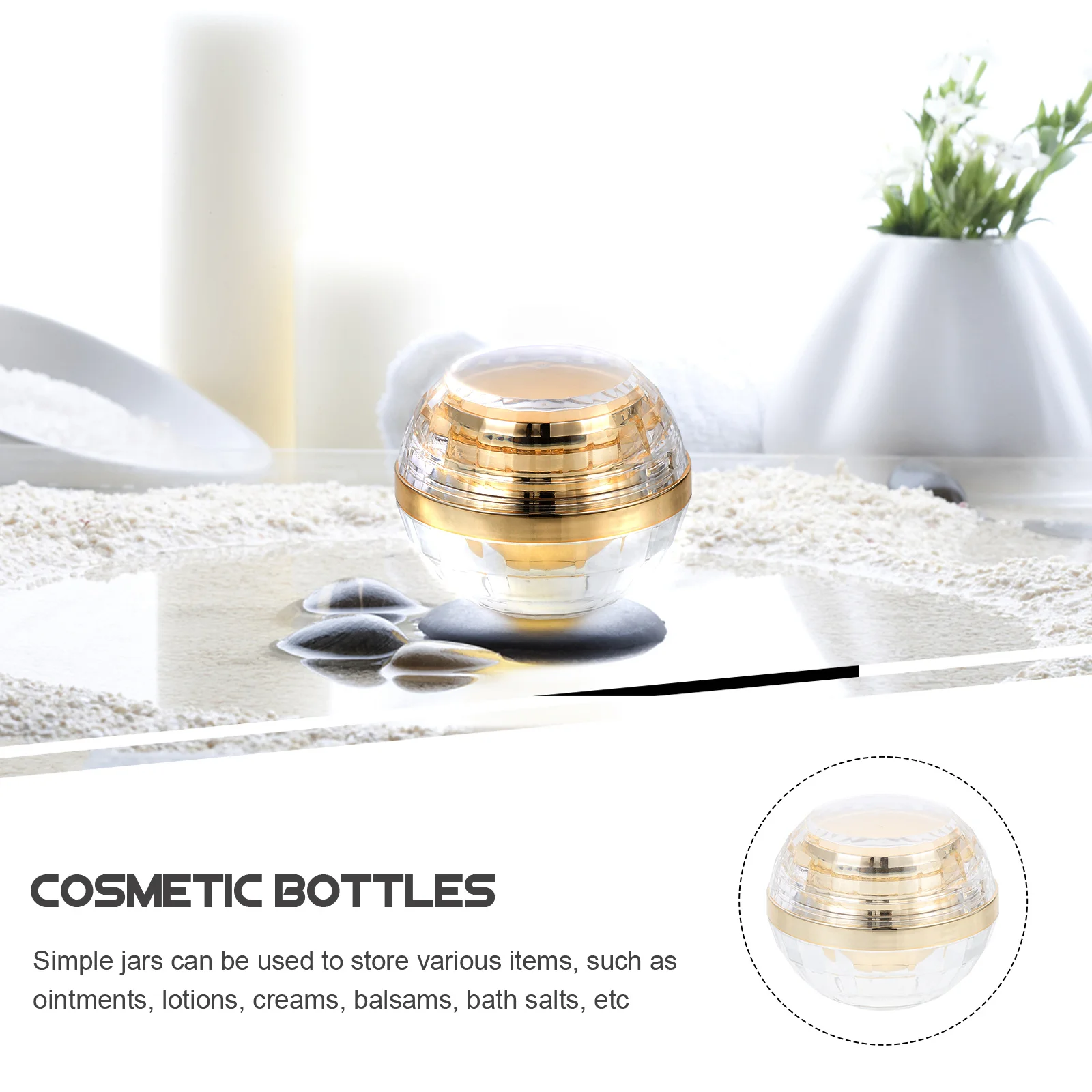 

Empty Face Cream Container Multipurpose Sub Packaging Portable Leak Proof Jar Travel Size Empty Bottle