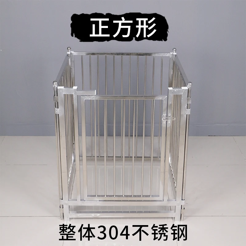 Assembled Indoor/Outdoor Stainless Steel 304 Tube Isolation Fence Pet Playpen Crate Dog Cage