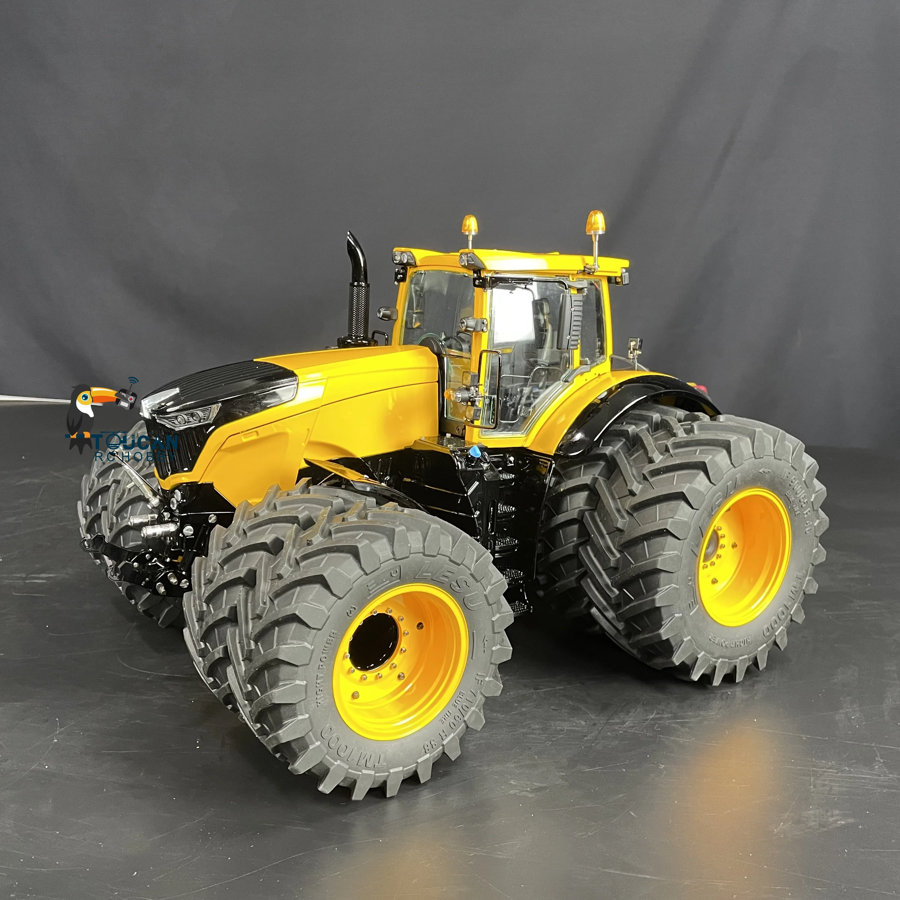 Metal 1/14 LESU AOUE 1050 RC Hydraulic Tractor Light Smoking FT Sound Radio Controlled Agricultural Truck Lock Cars Outdoor Toy