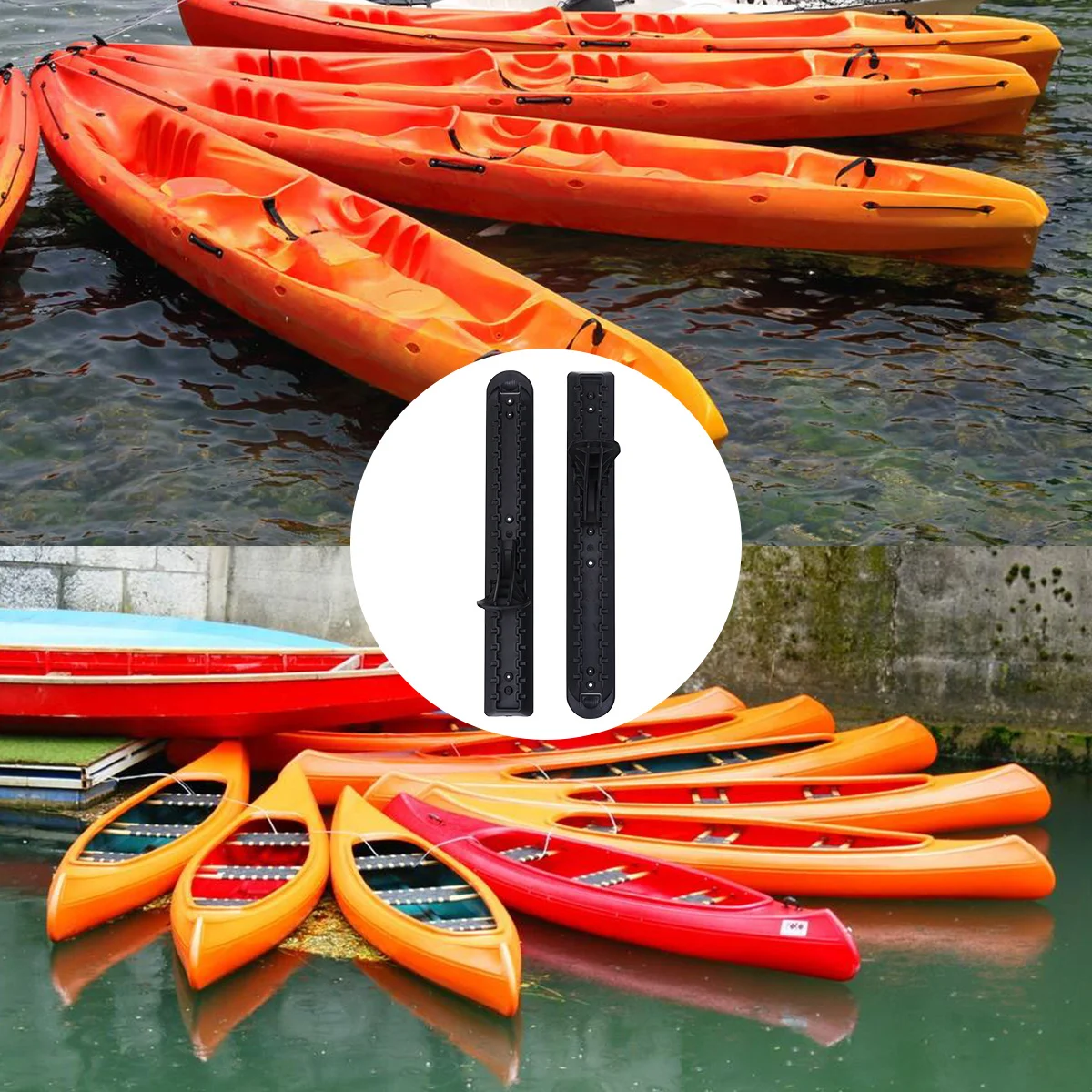 

2Pcs Kayaking Pedal Plastic Durable Lightweight Convenient Outdoor Canoe Fishing Boat Kayaking Accessories Black Grey