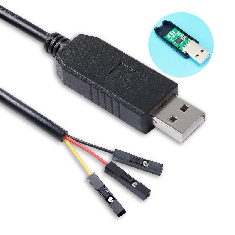 

Кабель-преобразователь CP2102 USB TTL Серийный UART с однополюсными разъемами 3x0,1 дюйма, используемый с компьютером Raspberry Pi RPi