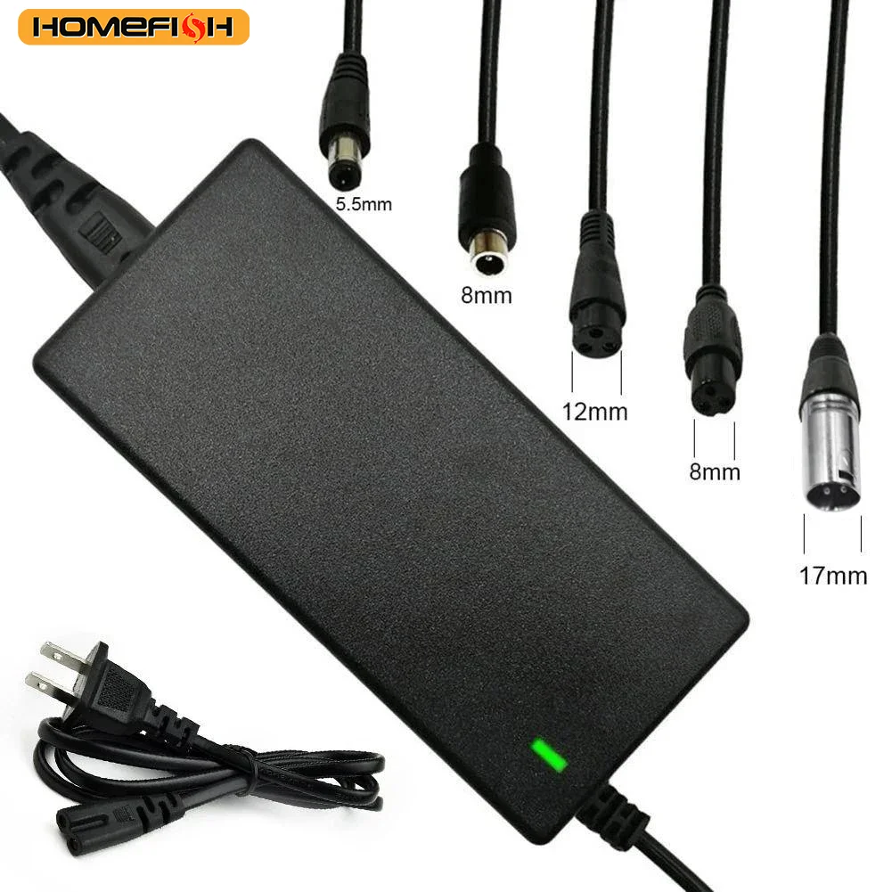 HOMEFISH tout nouvel adaptateur secteur AC 100-240V noir DC 42V 2A accessoires de Scooter électrique prise ue pour batterie au Lithium 24-36v