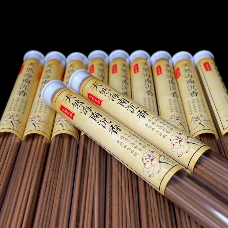 Natural Hainan Incense Sticks/Original Wood Incense/No Additives Long-lasting Home Indoor Offer Buddha Calm Mind Promot Sleep