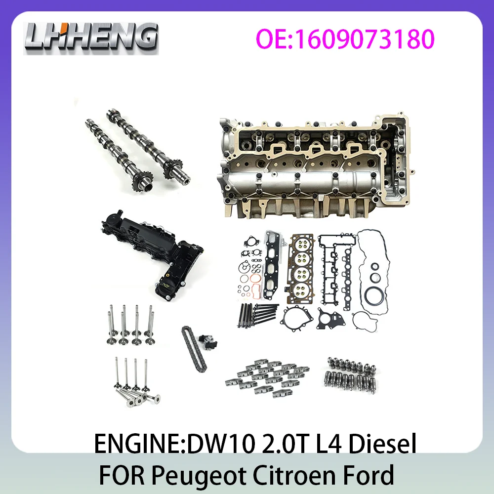 Juego de juntas para la culata del motor, balancines y elevadores para Peugeot, Citroën, Ford 2.0 HDI TDCi DW10, kit de reparación de motor diésel