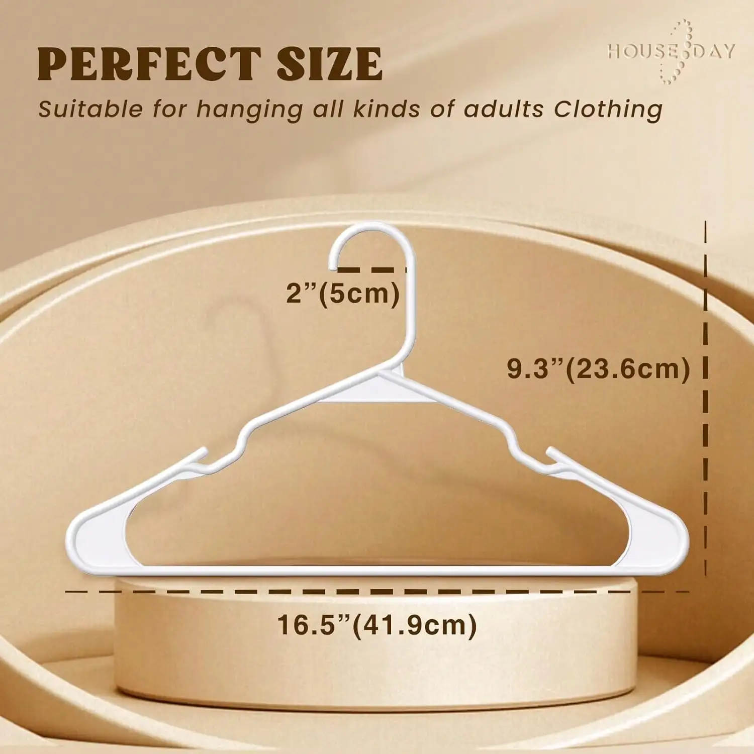 60 Pack Plastic Clothes Hangers Modern White Heavy Duty Coat Hanger Set With Shoulder Notches Space Saving Slim Hanger Units For Shirt Dress Closet Laundry College Dorm Housewarming Gift