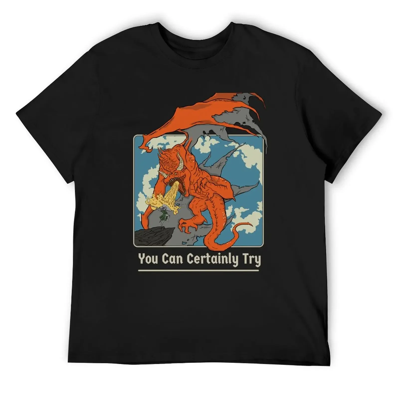 You Can Certainly Try T-Shirt man clothes vintage graphic tee Men's t-shirt