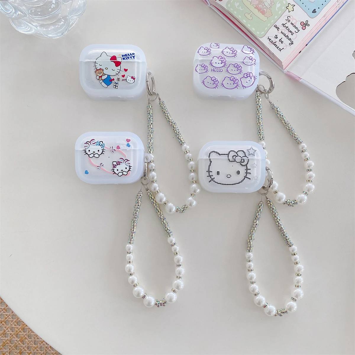 

Creative Birthday Gift Animation Cute For Hello kitty For Sanrio Cartoon Anti-drop Headphone Case For Airpods 4,2,3,Pro,Pro2