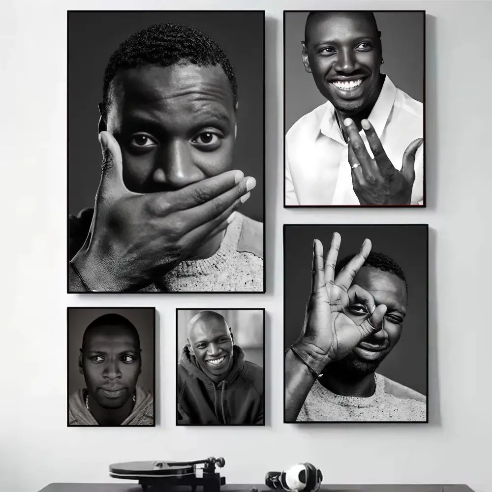 Actor O-Omar Sy Painting Calligraphy Self Adhesive Wall Art Waterproof Print For Bedroom Living Room Hallway Home Decor