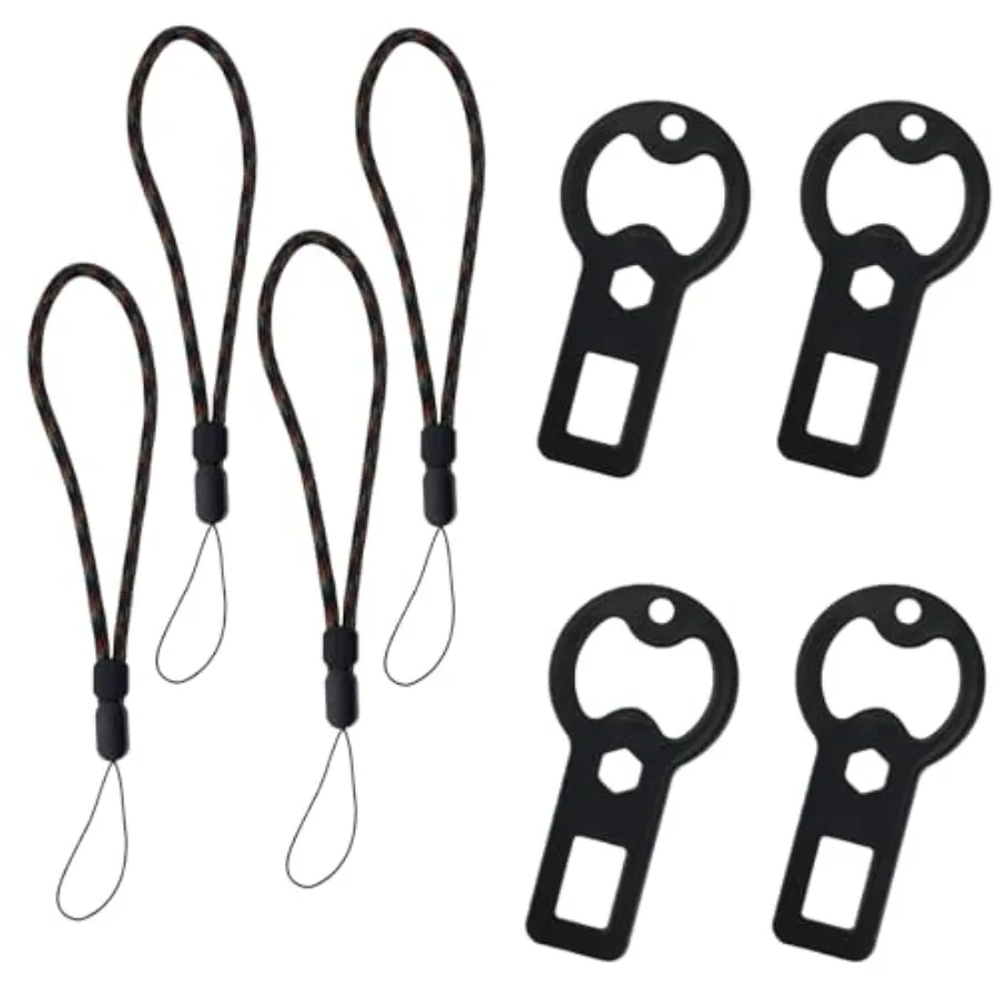 

4pcs Durable Flat Bottle Openers with 4pcs Lanyards Metal Beer Opener Keychain Portable Bottle Cap Can Opener Flat Bartender Ke